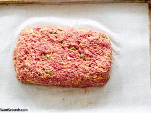 Step 5 how to make Cracker Barrel meatloaf, form the meatloaf and bake