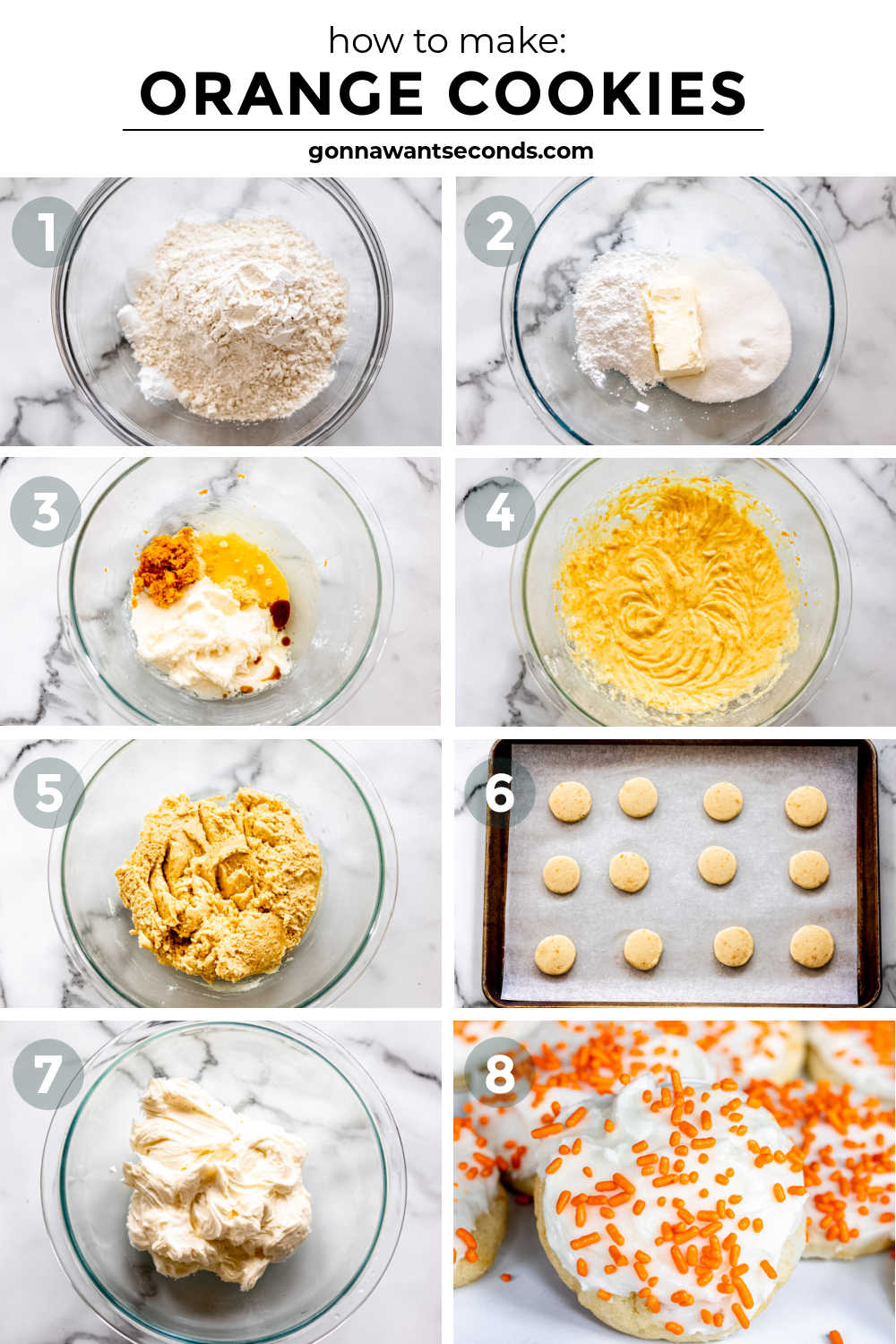 Step by step how to make orange cookies