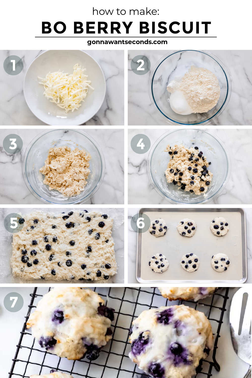 Step by step how to make Bo Berry Biscuit
