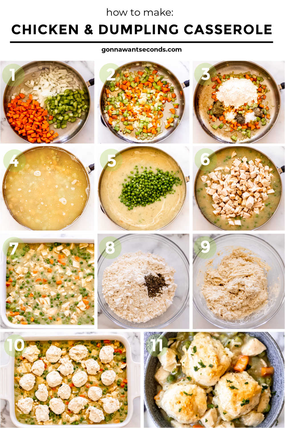 step by step how to make chicken and dumpling casserole