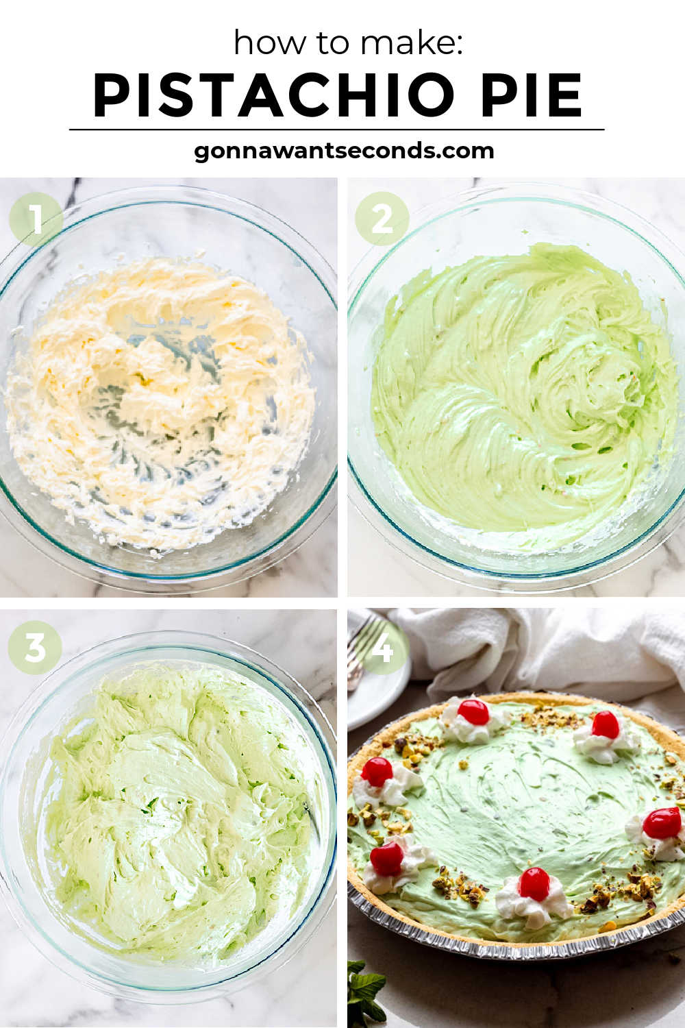 step by step how to make pistachio pie