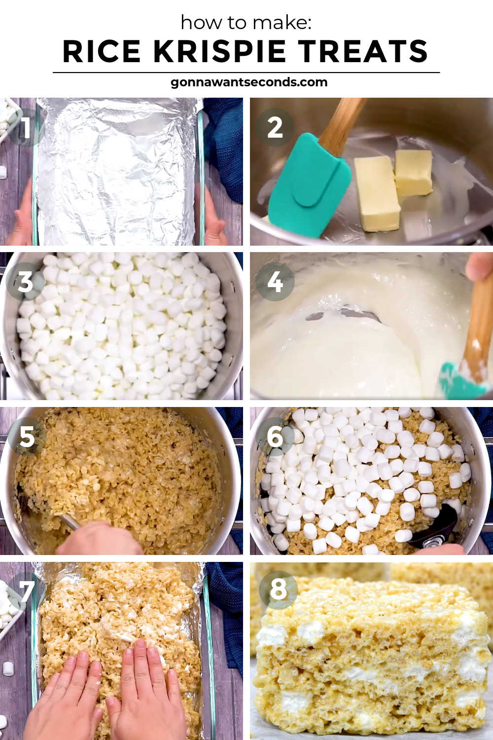 Step by step how to make rice krispie treats