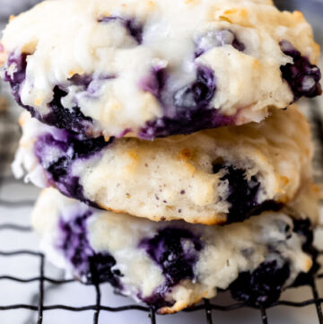 Bo Berry biscuit stack on top of each other