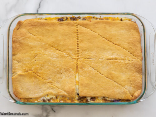 Step 8 how to make Easy runza casserole, Bake until golden brown.