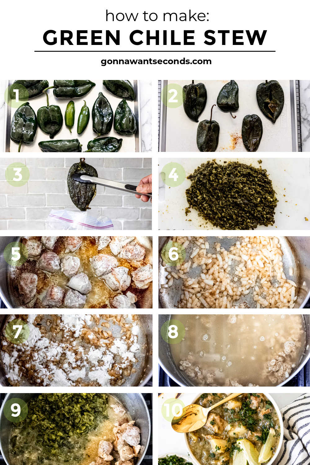 step by step how to make green chile stew