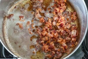 Step 2 how to make Southern collard greens with bacon, cook the bacon
