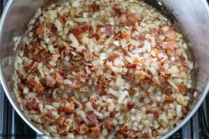 Step 3 how to make southern collard greens with ham hocks, saute the onions