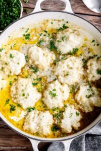 Step 16 how to make southern chicken and dumplings, cook until they are puffed and totally cooked