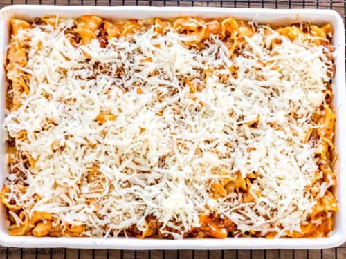 Step 10 how to make lazy lasagna casserole, bake covered with aluminum foil