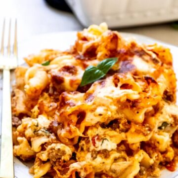 lasagna casserole on a plate