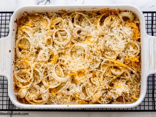 Step 6 how to make Tennessee baked onions, add parmesan and bake again uncovered until golden brown.