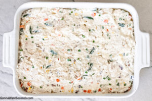 Step 5 how to make cracked out tater tot breakfast casserole, Transfer the mixture to the baking pan.