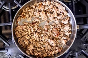 Step 1 how to makesausage and rice casserole, Brown the sausage and set aside.