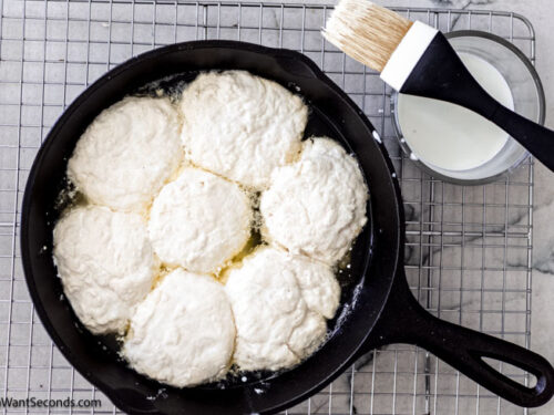 Step 4 how to make 7-up biscuits, Dot the tops of the biscuits with heavy cream.