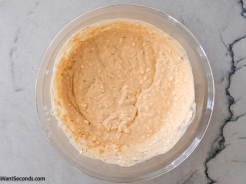 Step 3 how to make buffalo chicken casserole with cream cheese, Mix.