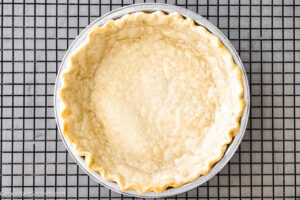 Step 1 how to make chess pie, Blind bake the pie crust.