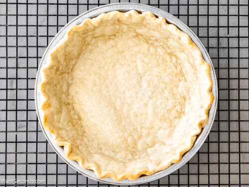 Step 1 how to make chess pie, Blind bake the pie crust.