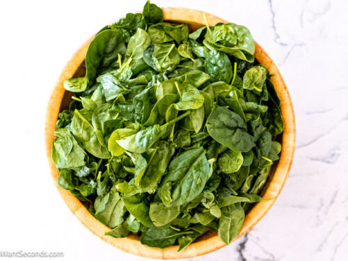 Step 1 how to make creamed spinach, Wash the spinach