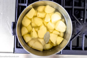 Step 1 how to make mashed potatoes, Boil the potatoes and drain.