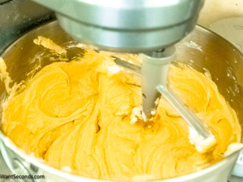 Step 8 how to make pumpkin pie cheesecake, Add eggs and vanilla; beat just until incorporated.