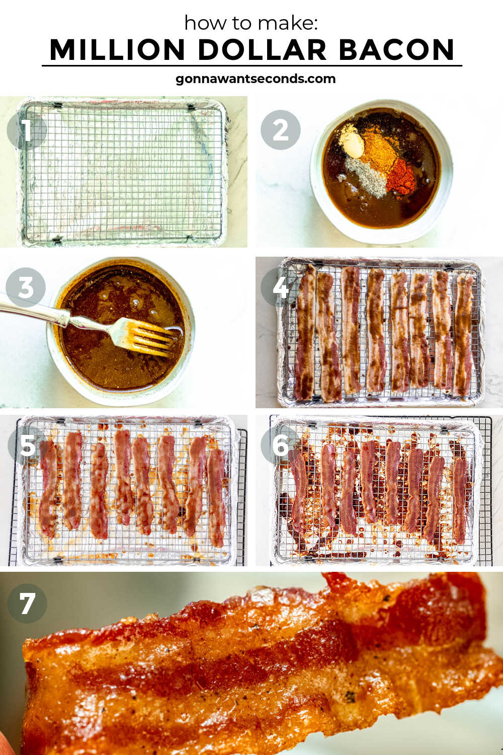 Million dollar bacon is a sweet and spicy strip of crispy heaven, with its candy coating on smoky bacon, making it an irresistible, finger-licking treat. #bacon #milliondollarbacon Step by step how to make million dollar bacon