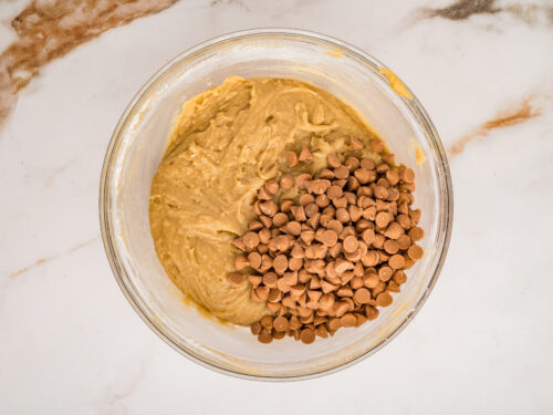 Step 4 how to make butterscotch bars, Add 1 ¼ cup butterscotch chips.