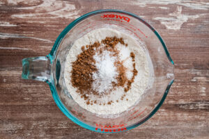 Step 1 how to make chocolate pancakes, Mix the dry ingredients.
