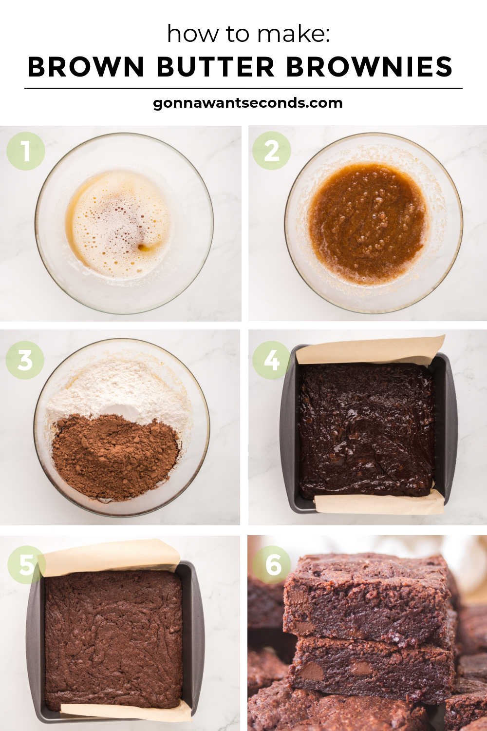 Experience the decadence of brown butter brownies, where rich caramel flavor meets chewy, gooey texture. A real comfort food! #brownbutterbrownies #brownies step by step how to make brown butter brownies
