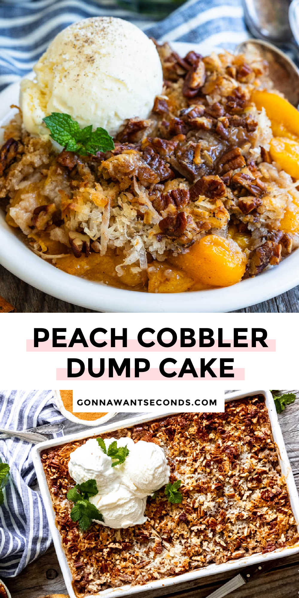 Peach Cobbler Dump Cake - Gonna Want Seconds