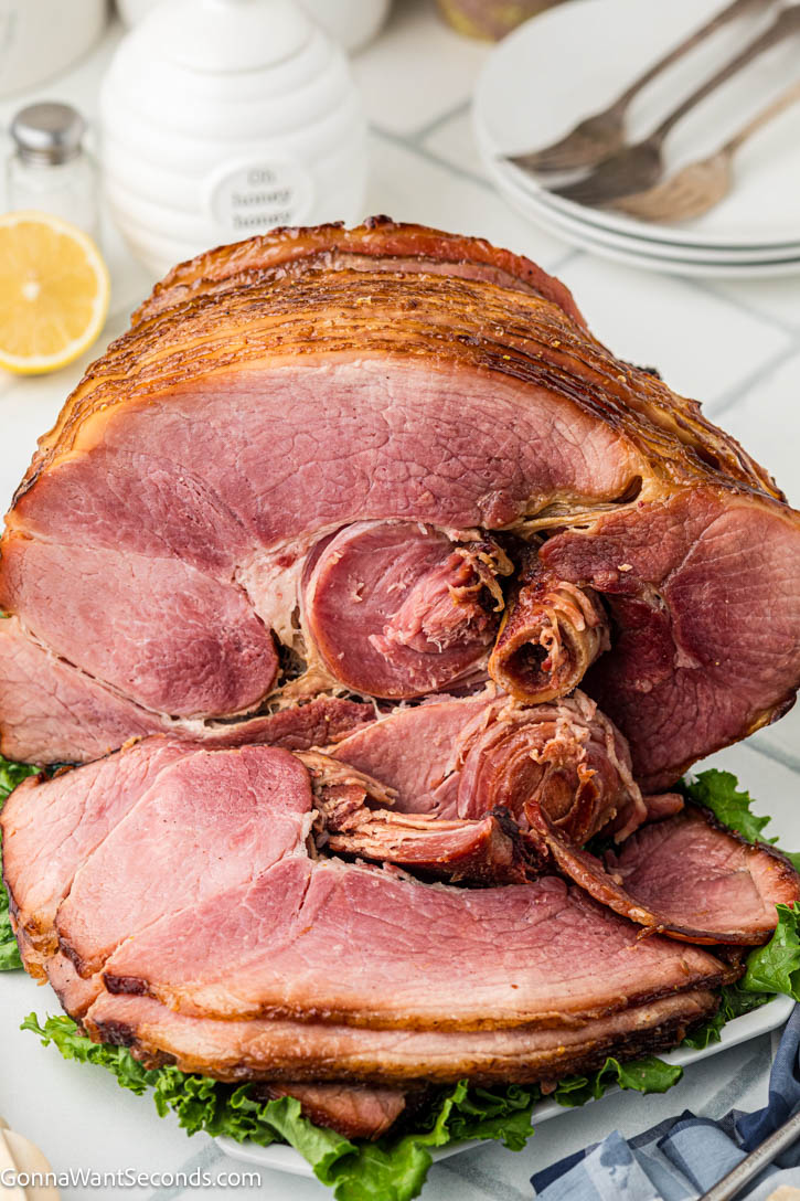 This holiday ham is juicy, tender, and beautifully caramelized with a sweet-savory ham glaze that shimmers like glass. It’s buttery, honey-kissed, and tangy #hamglaze #glaze ham with ham glaze