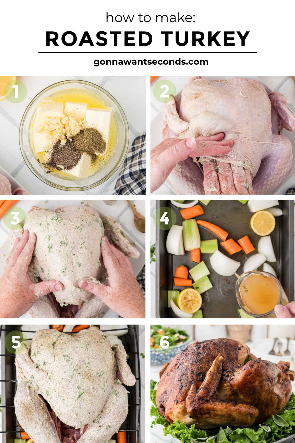 Golden, juicy roasted turkey + silky homemade gravy—step-by-step tips, foolproof flavor, and everything you need for a perfect holiday bird. #roastedturkey #turkeyrecipes Step by step how to make Roasted Turkey