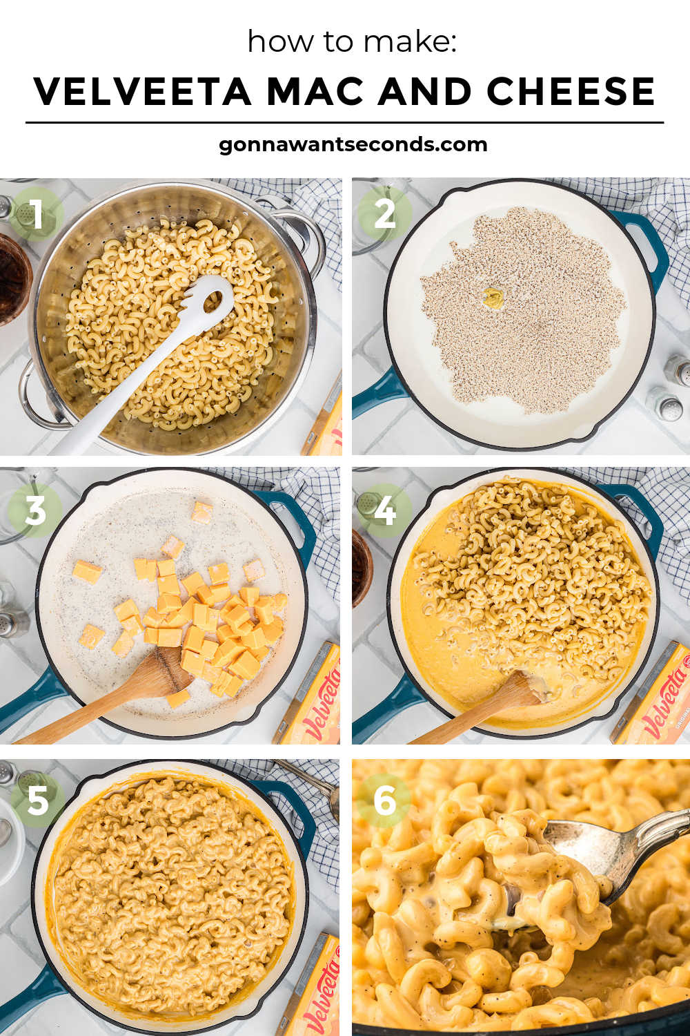 Ultra-creamy Velveeta Mac and Cheese made with milk, mustard, + a dash of Tabasco for brightness — a cozy, nostalgic classic everyone loves. #velveetamacandcheese #macandcheese step by step how to make Velveeta mac and cheese