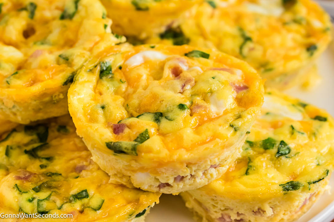 breakfast egg muffins close up