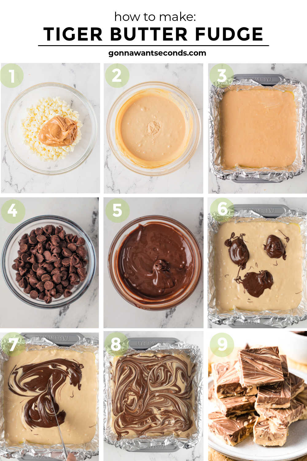 My Tiger Butter Fudge is rich, creamy peanut butter and chocolate swirled into pretty tiger stripes—easy to make, perfect for holiday trays and gifting. #tigerbutterfudge #peanutbutterchocolatefudge step by step how to make tiger butter fudge