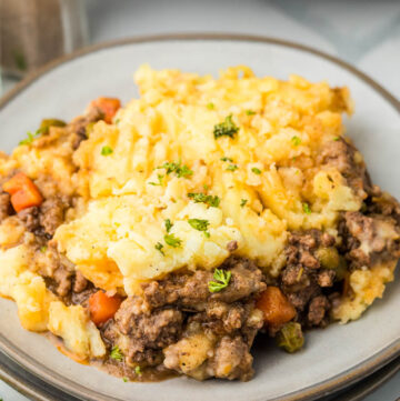 Crockpot Shepherd's Pie on a plate