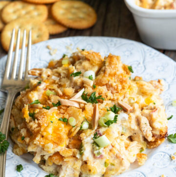 Neiman Marcus Chicken Casserole on a plate