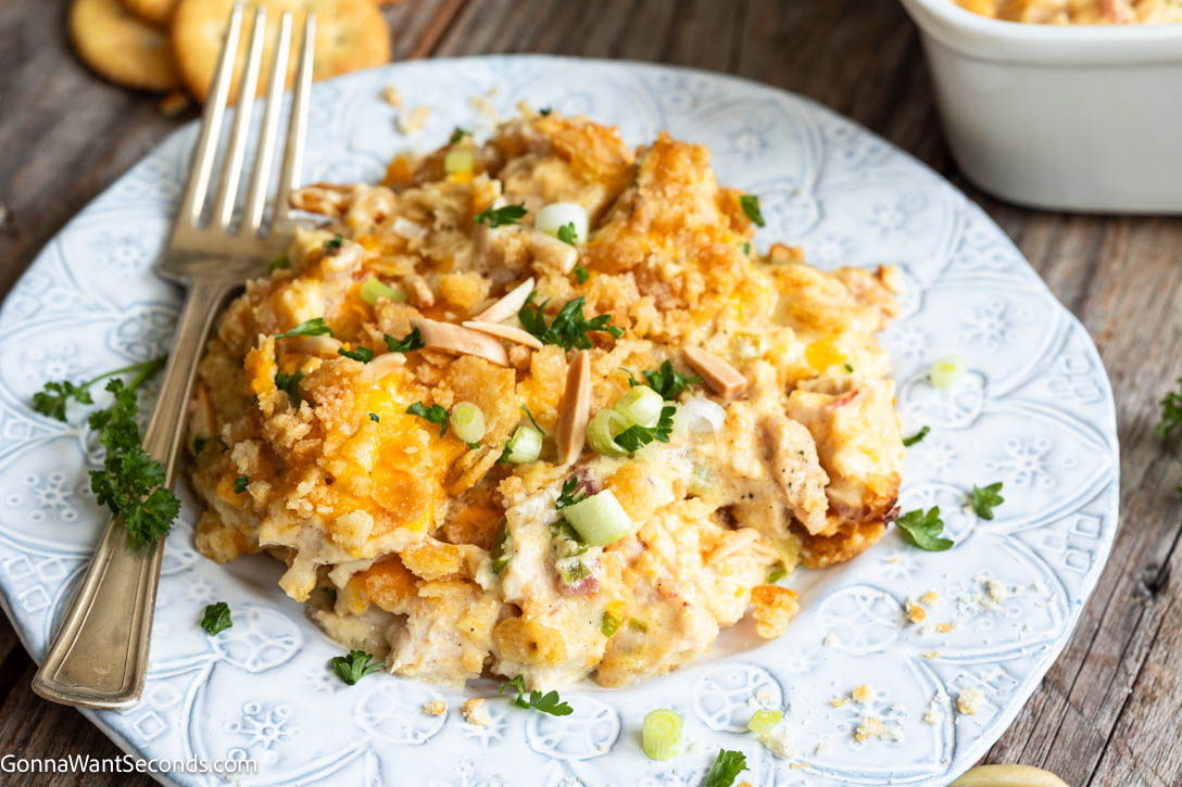 Neiman Marcus Chicken Casserole on a plate